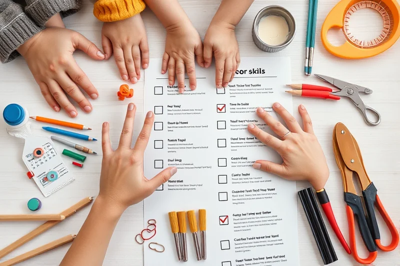 simple fine motor skills checklists — Simple Fine Motor Skills Checklists (the finished result)