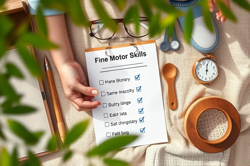 fine motor skills budget checklist — Fine Motor Skills Budget Checklist (the finished result)