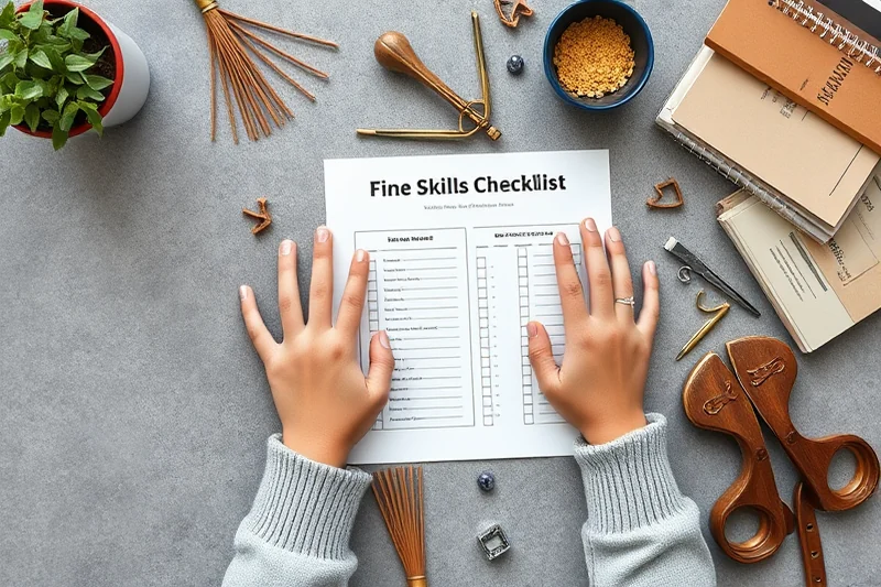fine motor skills printables checklist — Fine Motor Skills Printables Checklist (the finished result)